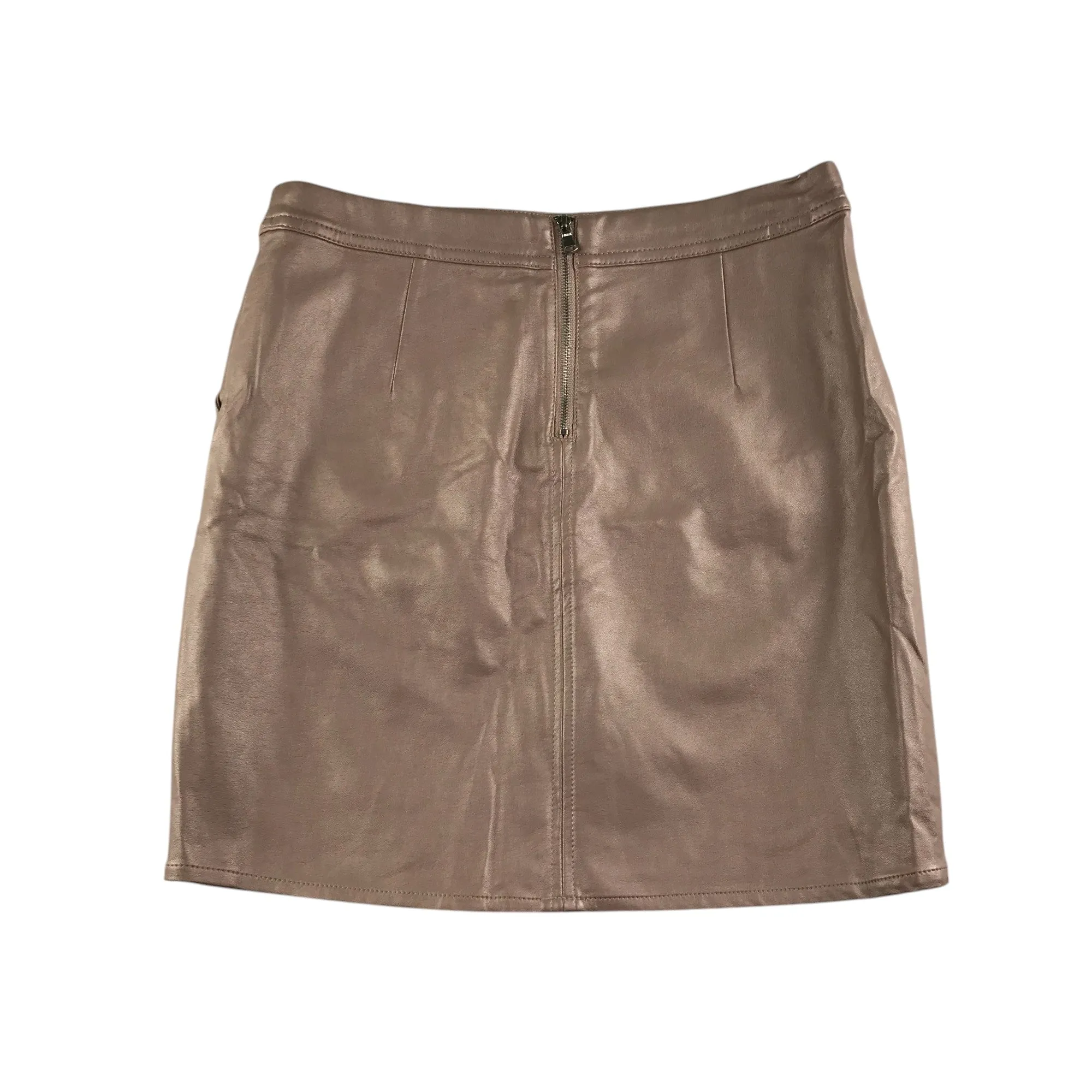 New Look skirt 12-13 years rose gold faux leather pencil style