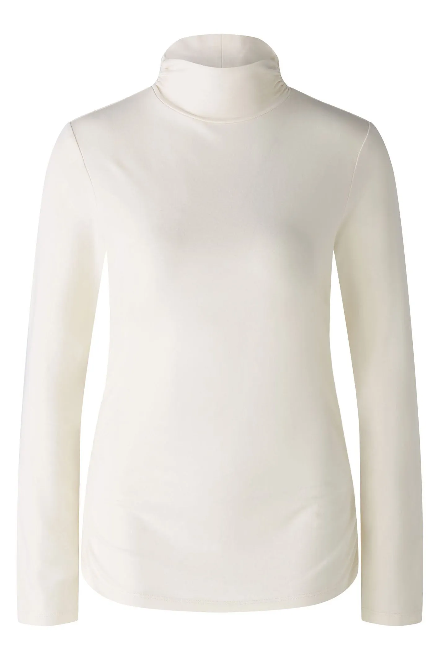 Oui 89962 Pristine White Turtleneck Long Sleeve Top