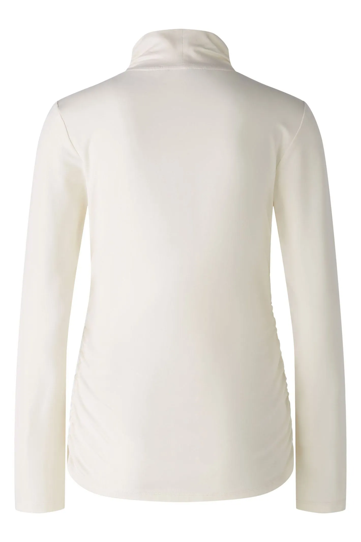 Oui 89962 Pristine White Turtleneck Long Sleeve Top
