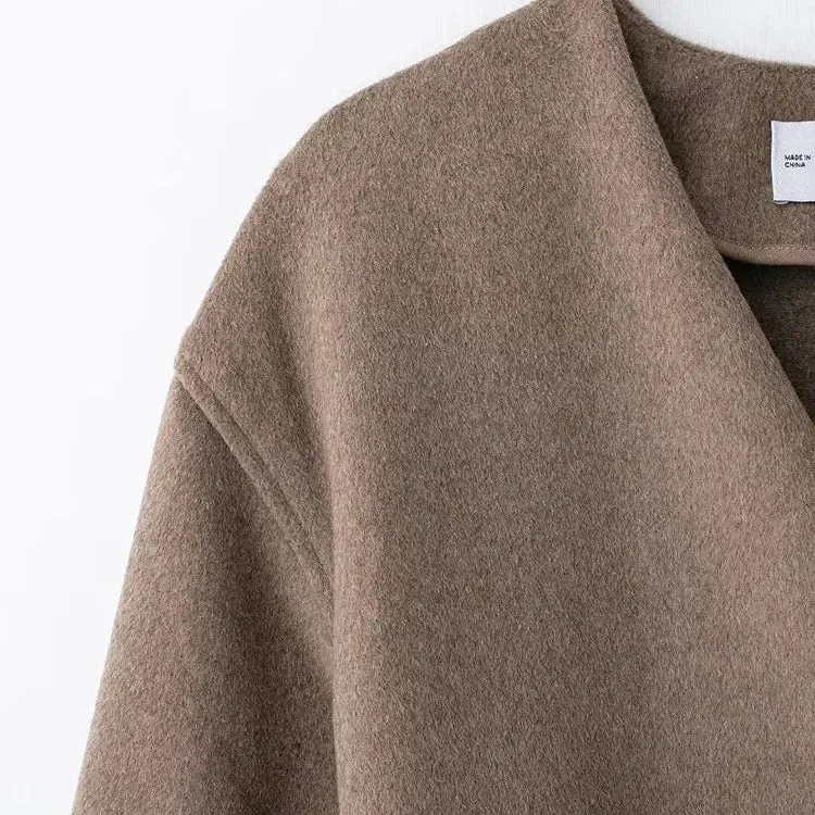 Pilla Belted Woolen Cropped Blazer