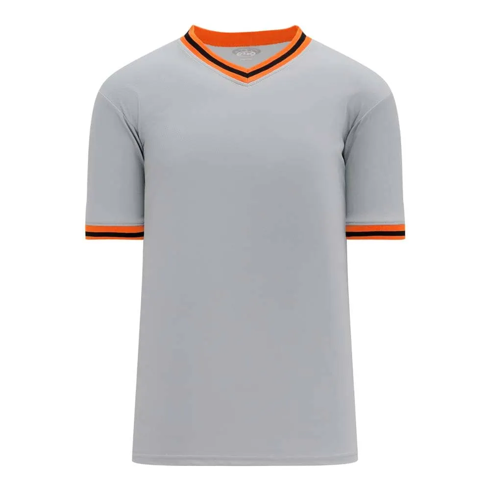 Retro V-Neck Dry Flex Pullover Grey-Orange Jersey