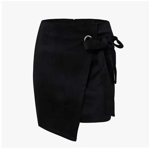 Rocha Sash Suede Mini Skirt