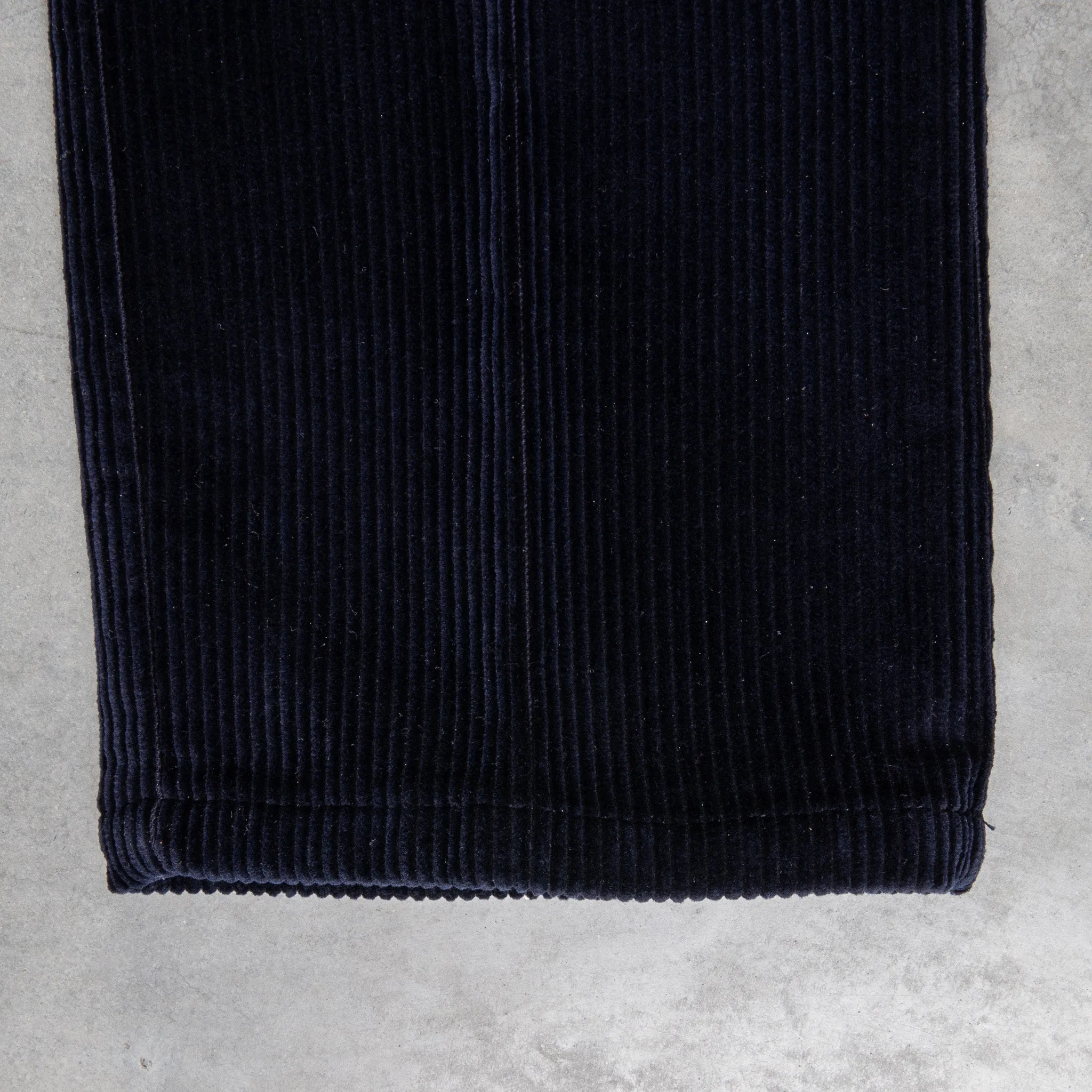 Rota Pantaloni High Rise Regular Fit 8-Wale Corduroy Blu Notte