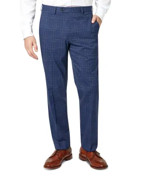 Sean John Men's Classic Fit Patterned Suit Dress Pants Blue Plaid 36 x 32