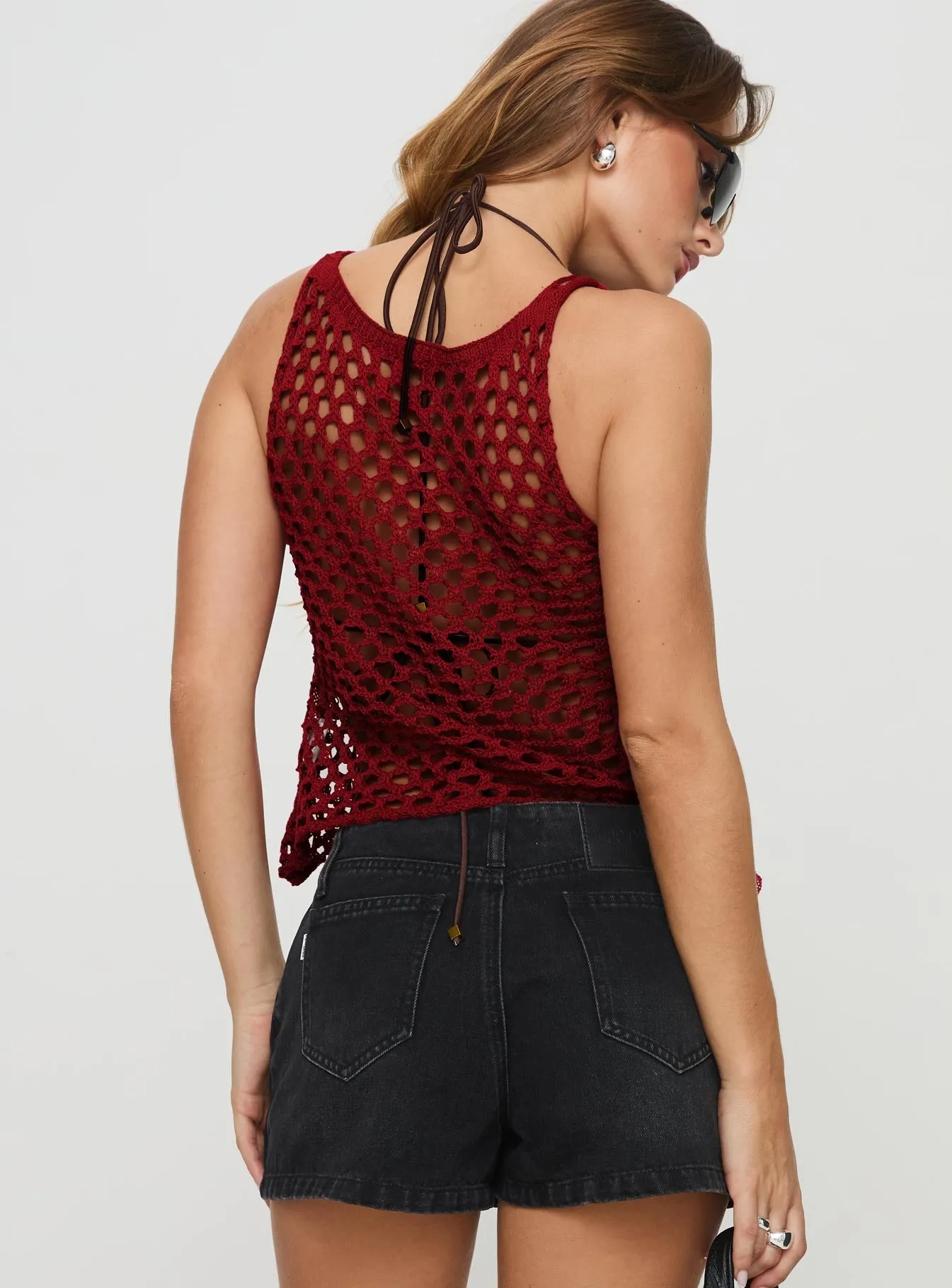 Shikarni Knit Top Red