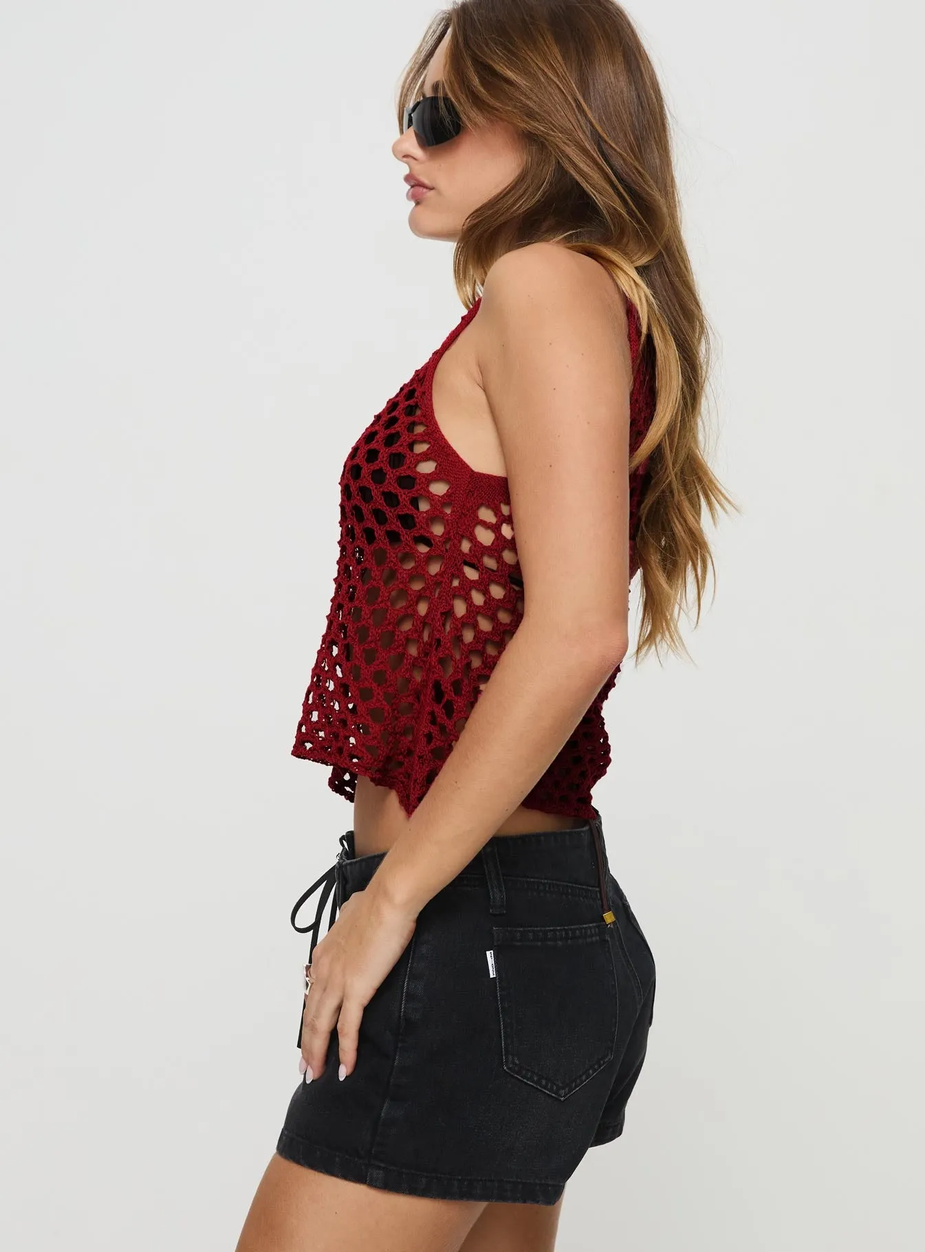 Shikarni Knit Top Red