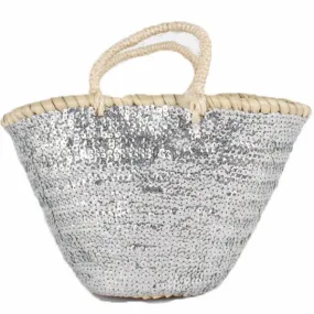 Silver Sequin Basket