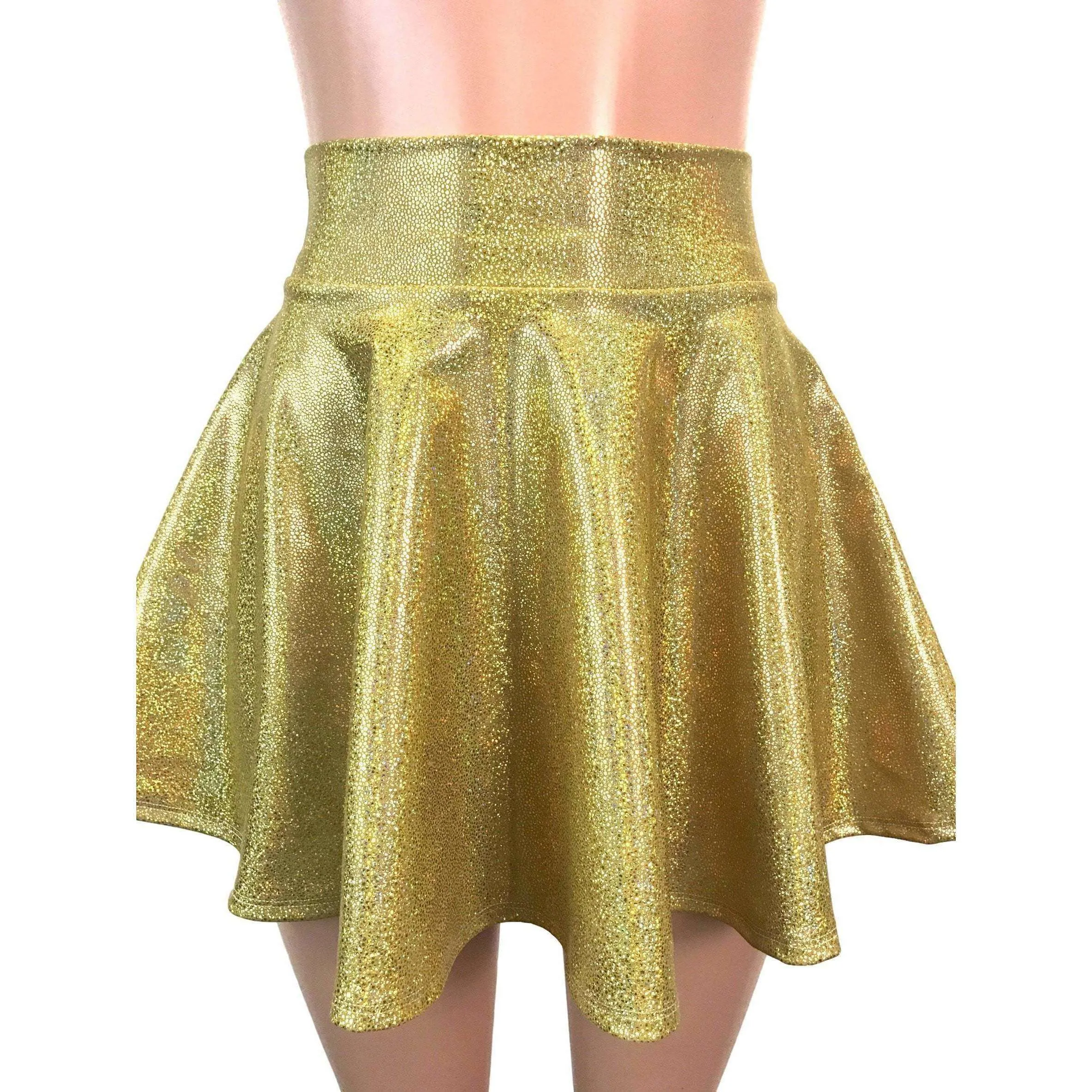 Skater Skirt - Gold Holographic