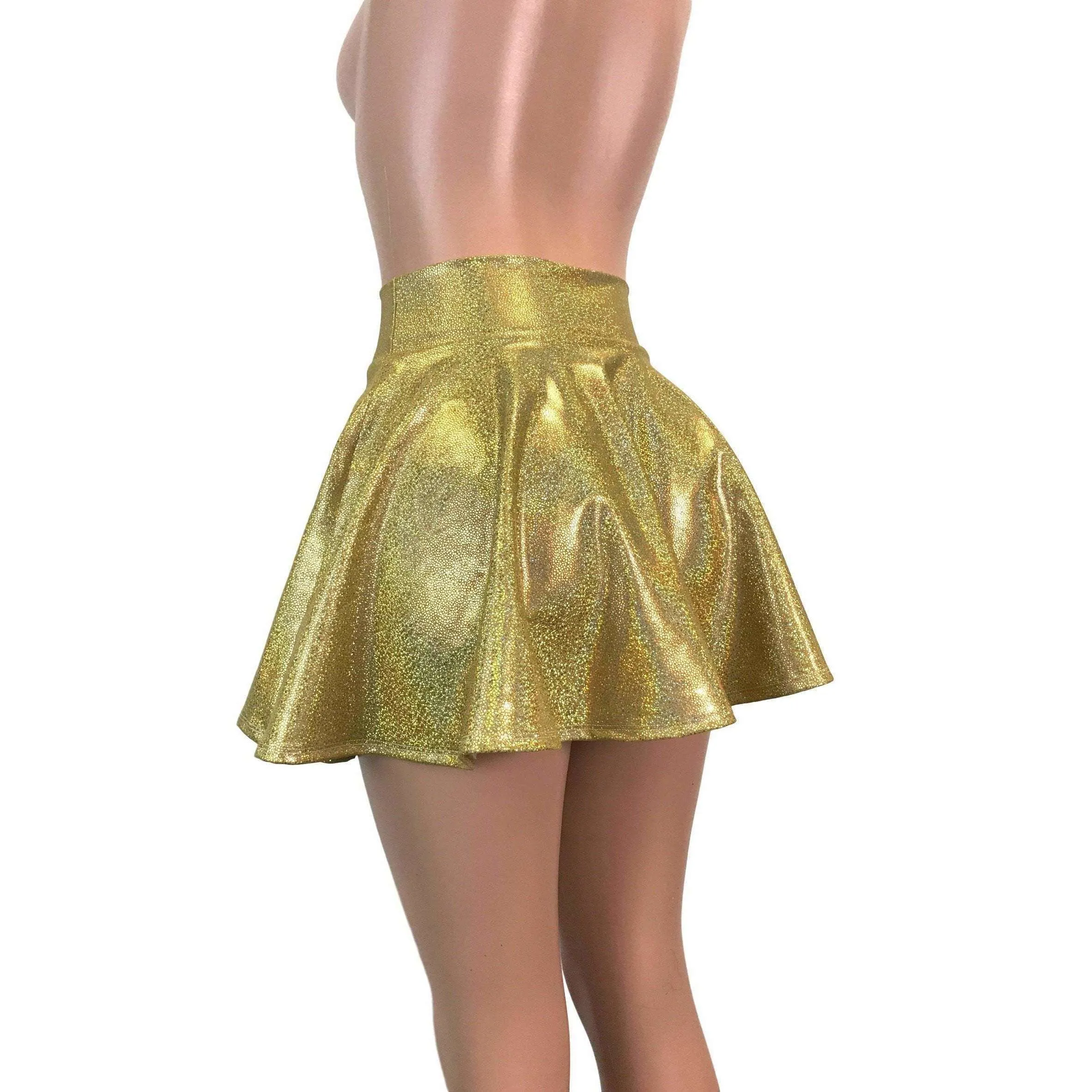 Skater Skirt - Gold Holographic