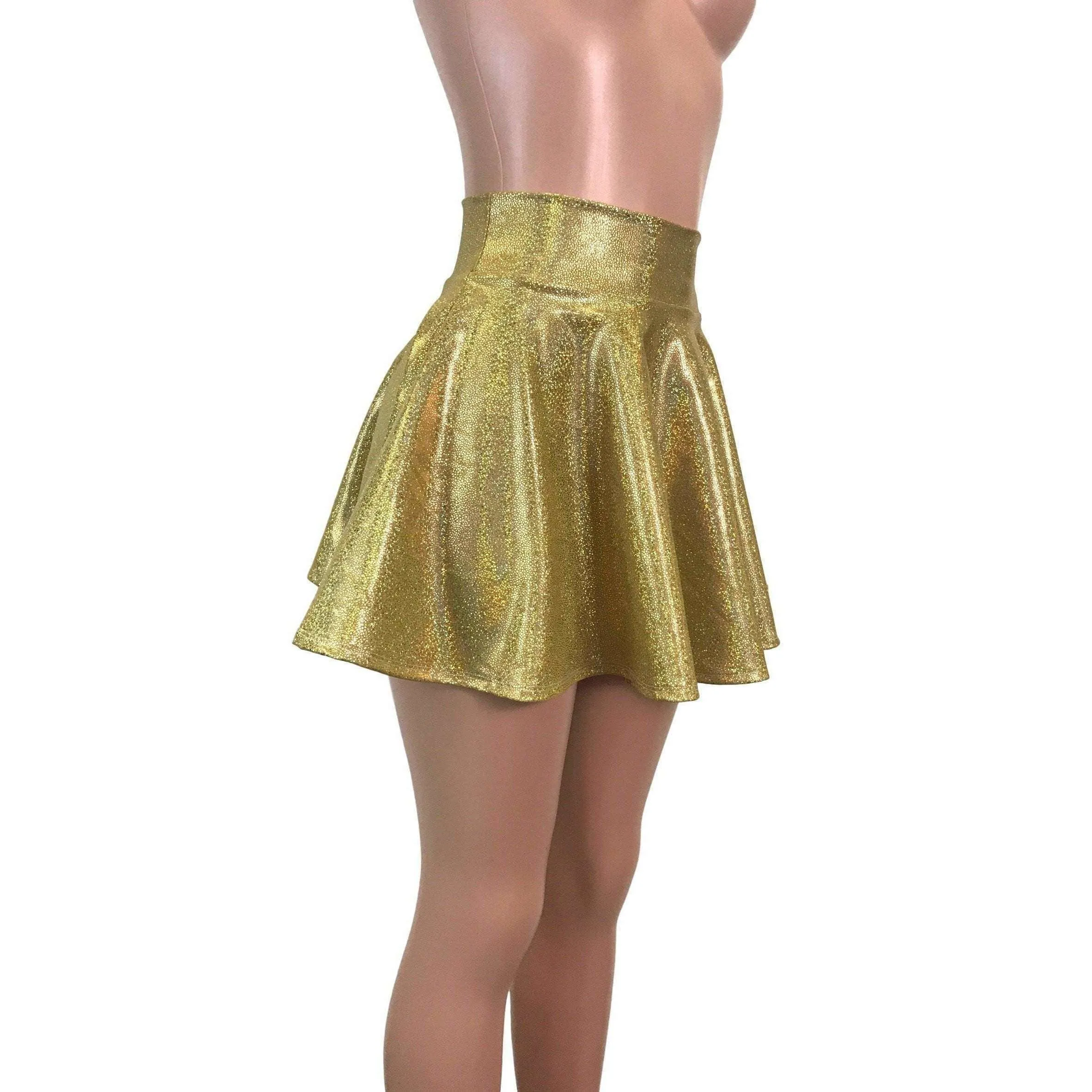 Skater Skirt - Gold Holographic
