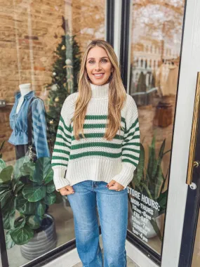Striped in envy sweater