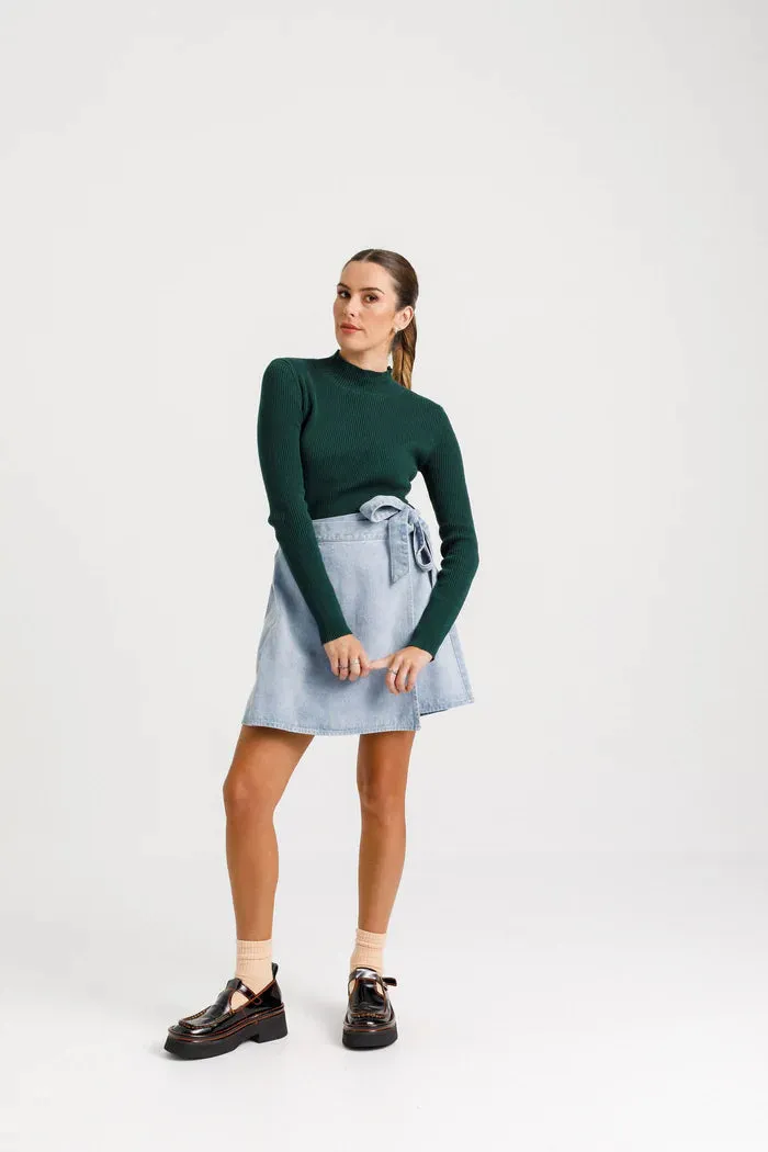 Thing Thing Mock Neck Longsleeve - Forest