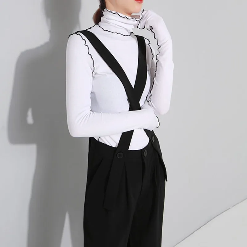 Tosi Color Contrast Tissue Turtleneck Top - 2 Colors
