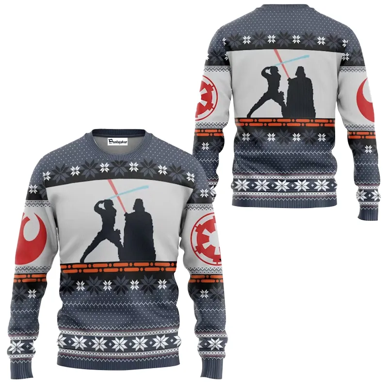 Ugly Christmas Sweater JulesRoche Warm Wool All-Over-Print