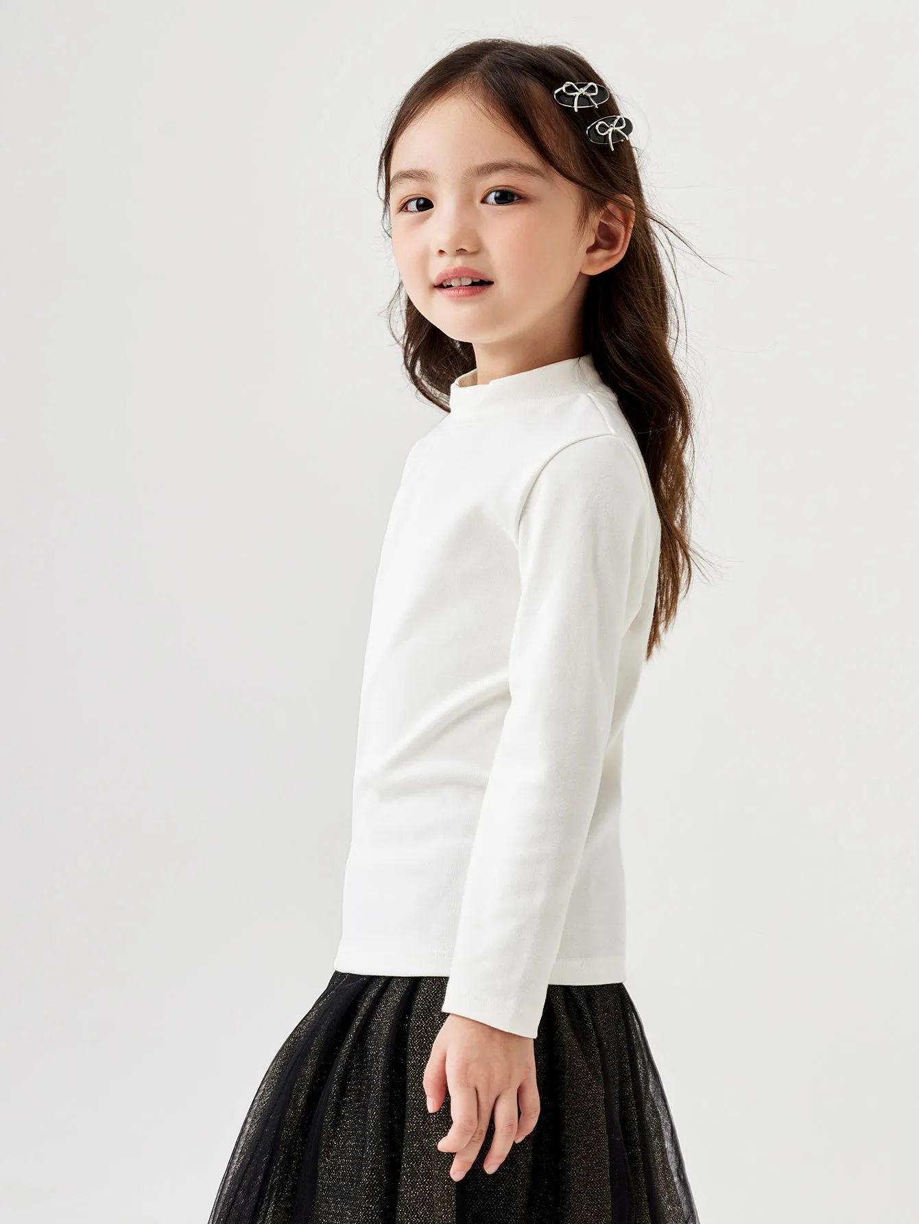 Unisex Toddler And Kid Xinjiang Cotton Elastic Long-Sleeved T-Shirt