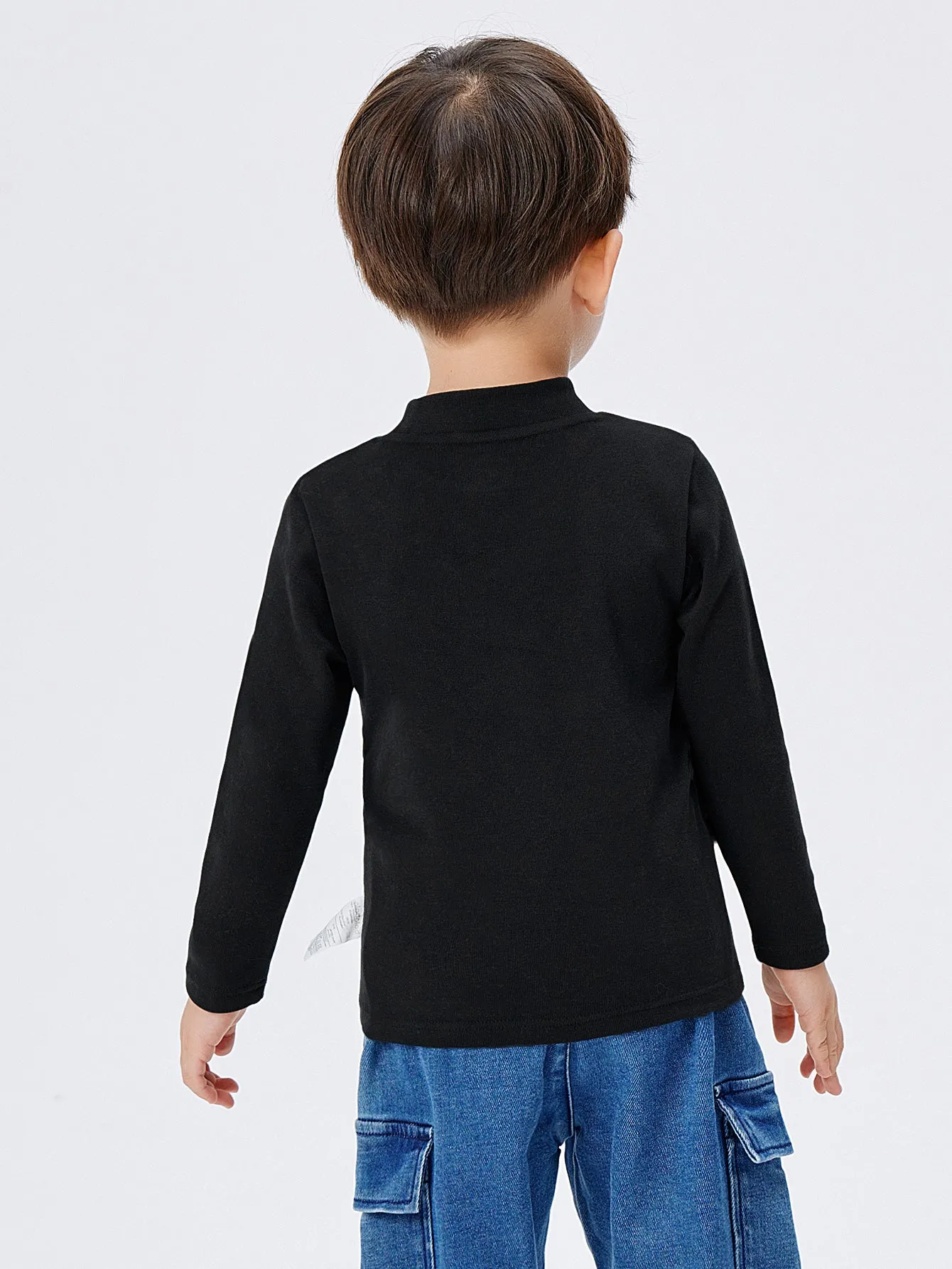 Unisex Toddler And Kid Xinjiang Cotton Elastic Long-Sleeved T-Shirt