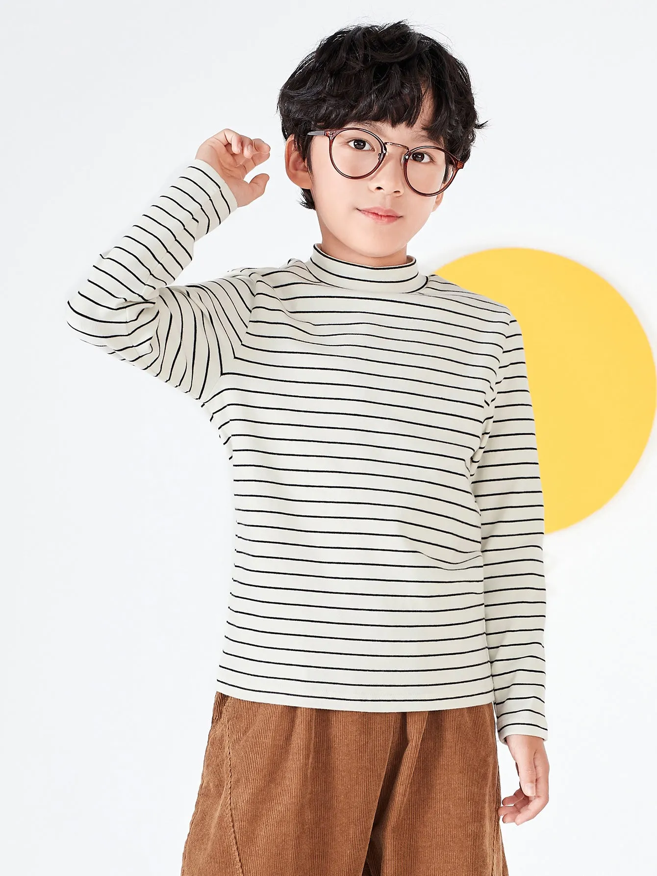 Unisex Toddler And Kid Xinjiang Cotton Elastic Long-Sleeved T-Shirt