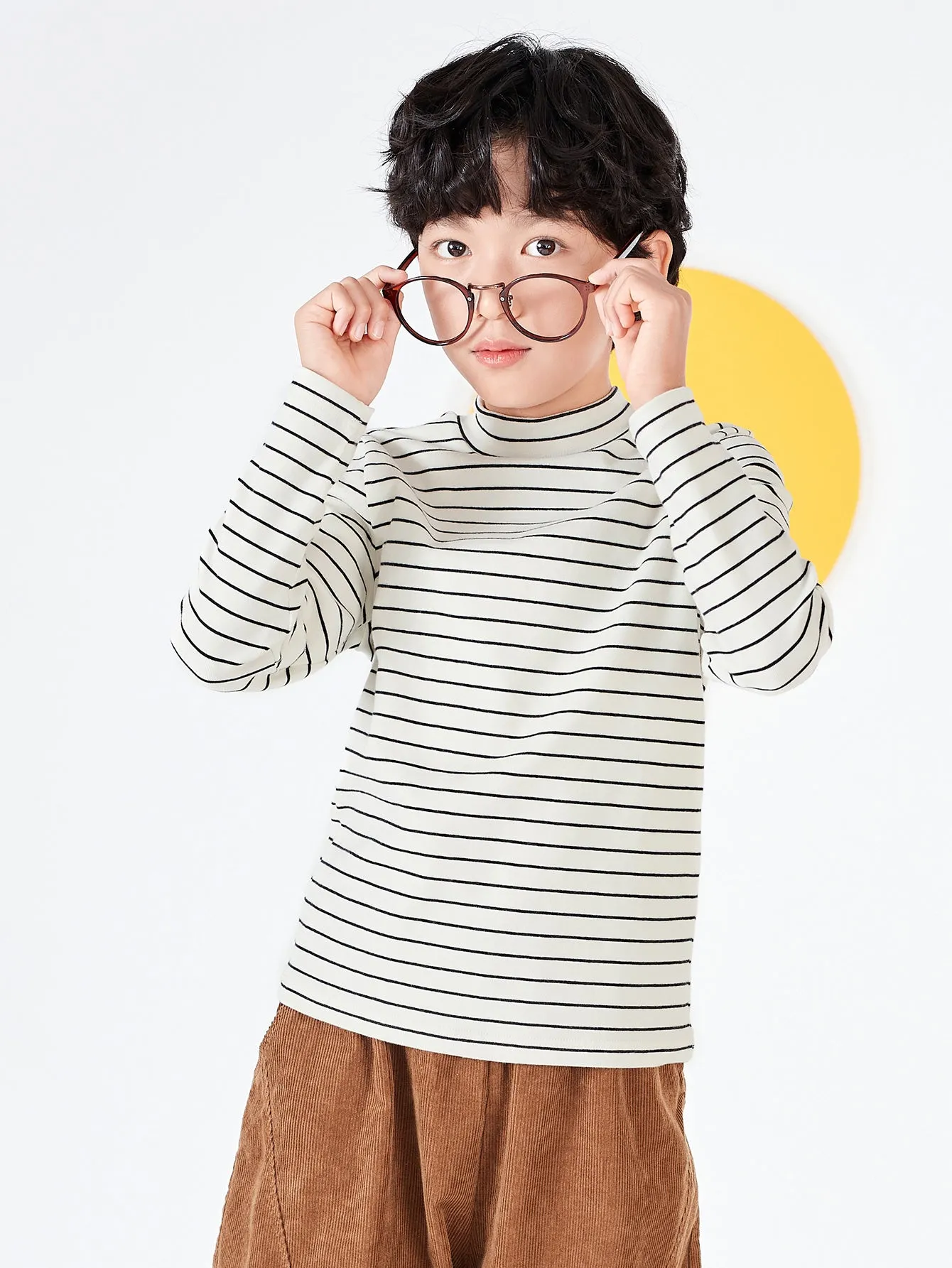 Unisex Toddler And Kid Xinjiang Cotton Elastic Long-Sleeved T-Shirt