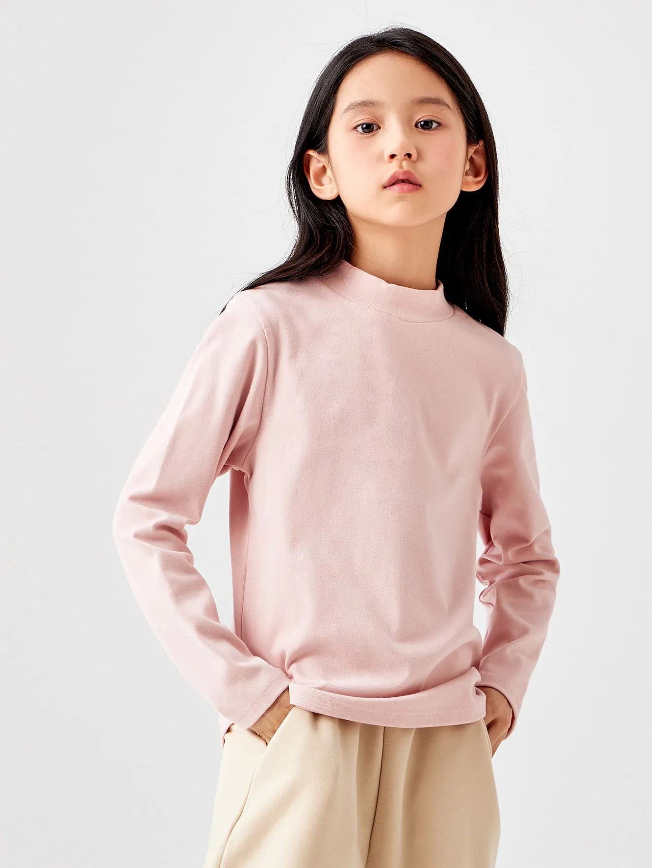 Unisex Toddler And Kid Xinjiang Cotton Elastic Long-Sleeved T-Shirt