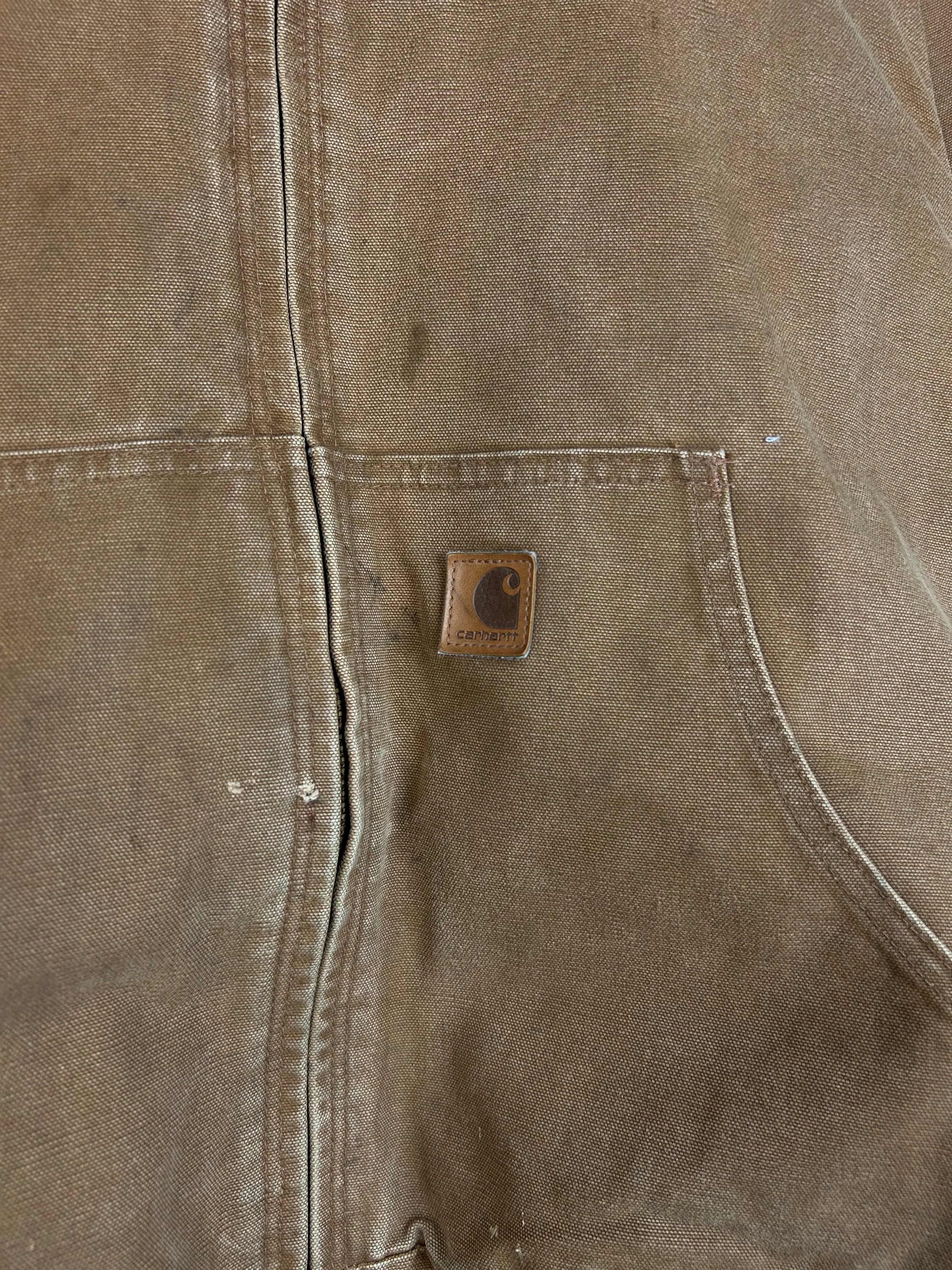 Vintage Carhartt Active Hooded Beige Jacket J130 211
