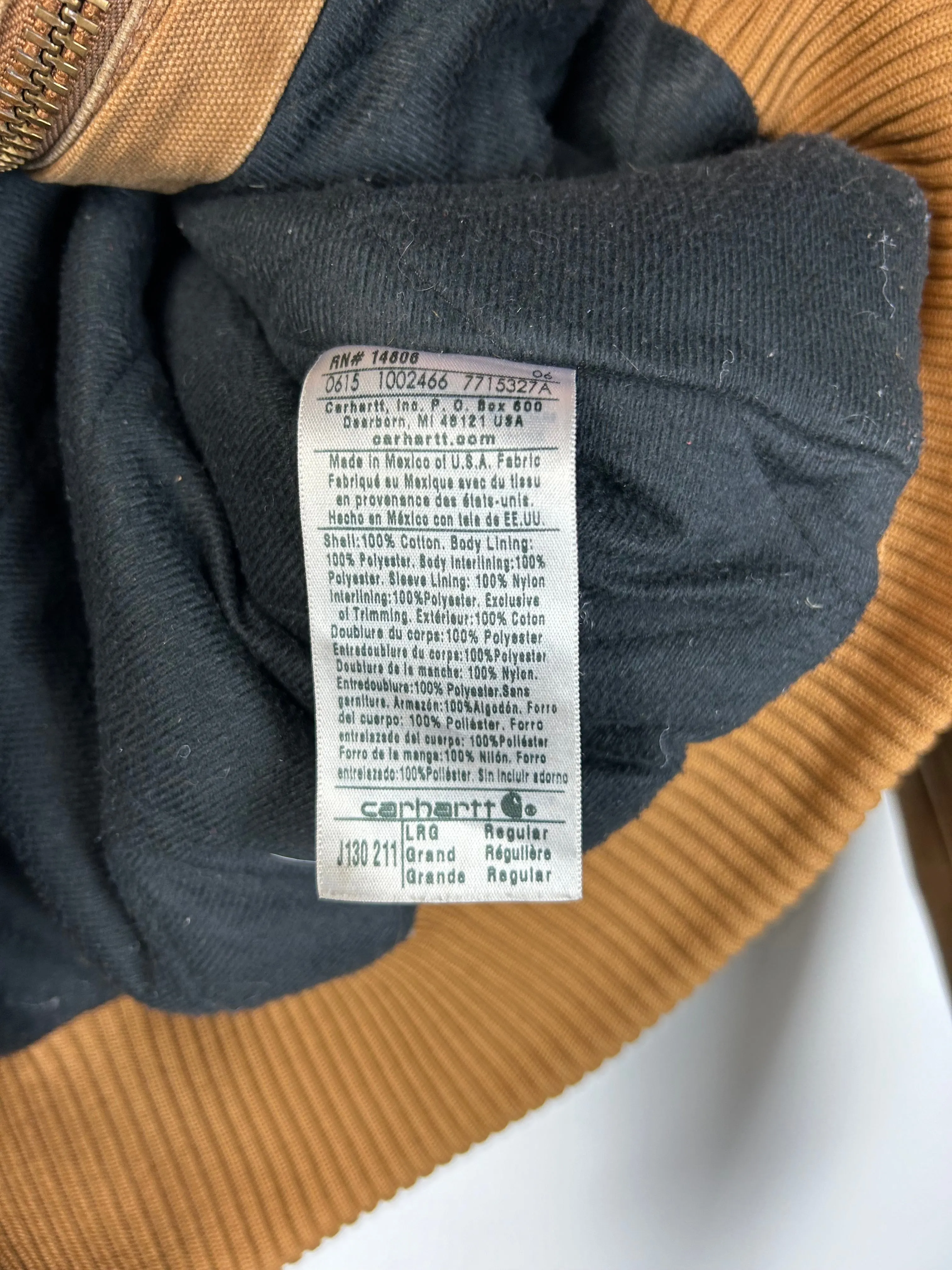 Vintage Carhartt Active Hooded Beige Jacket J130 211
