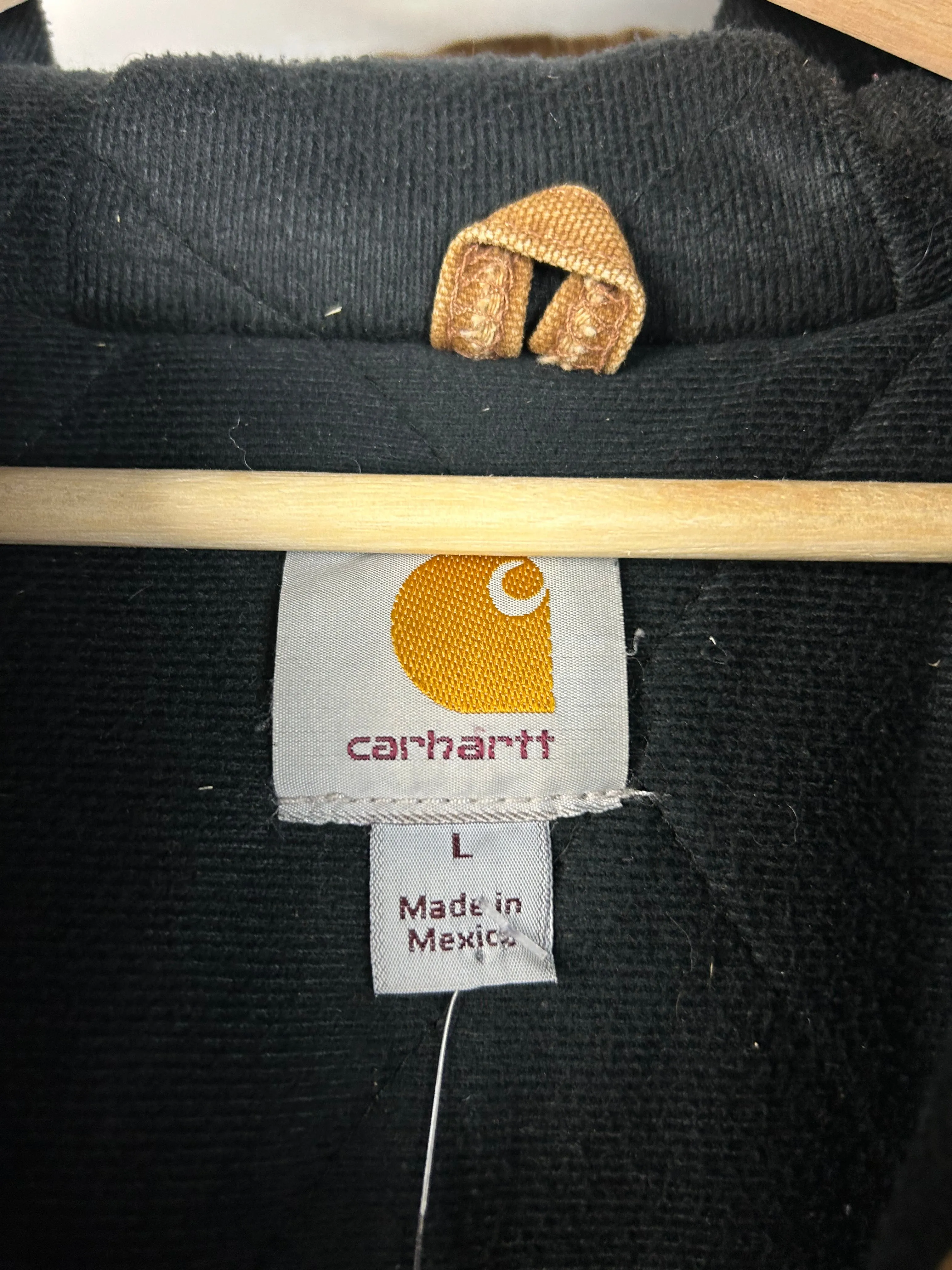 Vintage Carhartt Active Hooded Beige Jacket J130 211