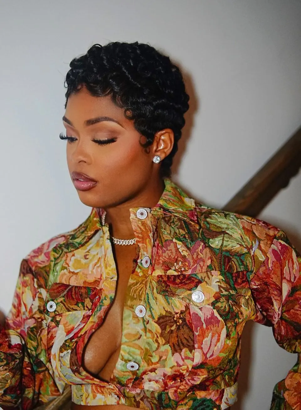 Vintage Floral Cropped Jacket