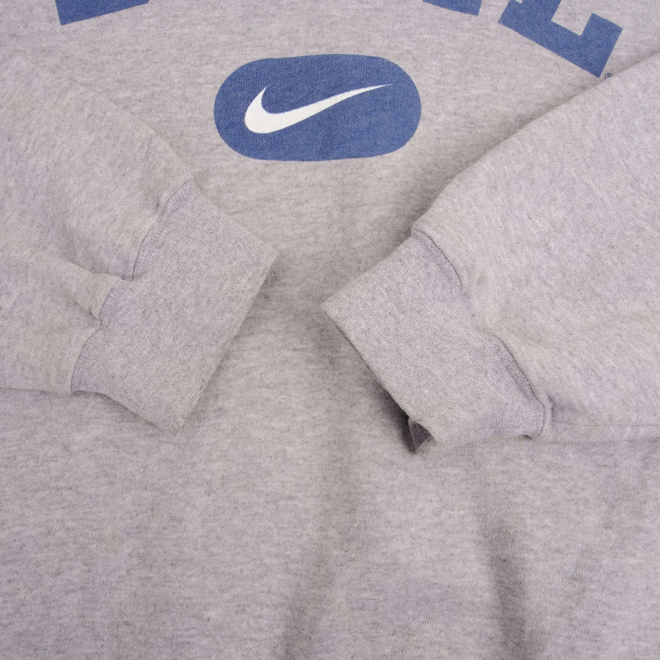 VINTAGE NIKE DUKE UNIVERSITY CENTER SWOOSH GREY SWEATSHIRT 1990S SIZE XL