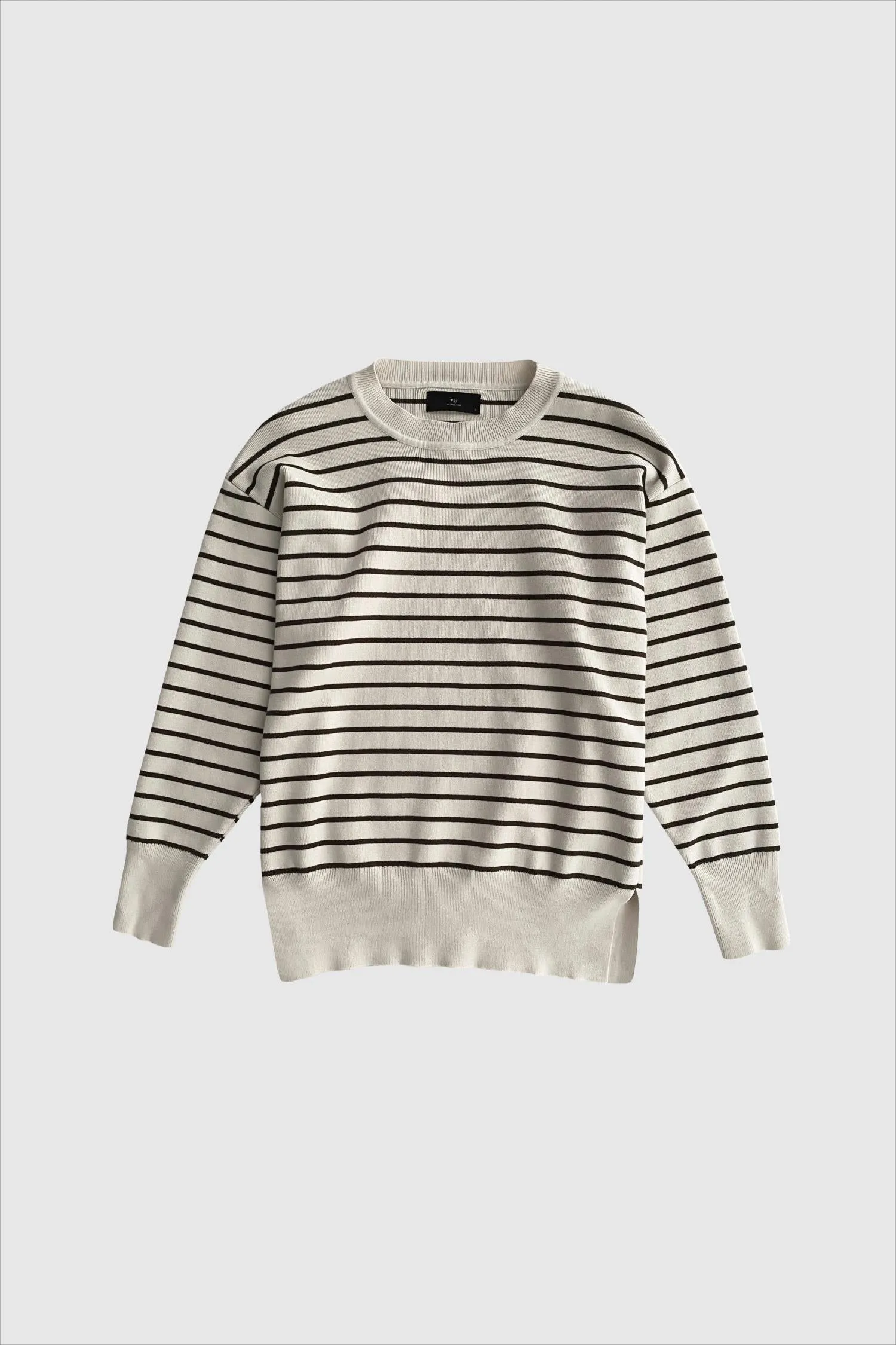 White Black Damen Striped Pullover - Barbara