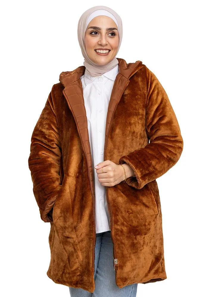 Wood Long-Double Face Jacket